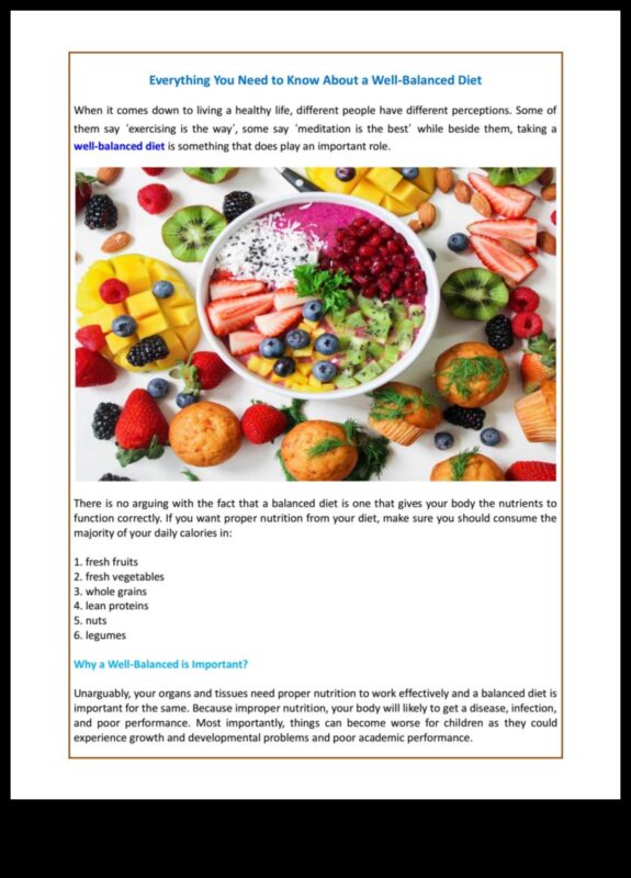 صياغة خطة النظام الغذائي المتوازن المثالي